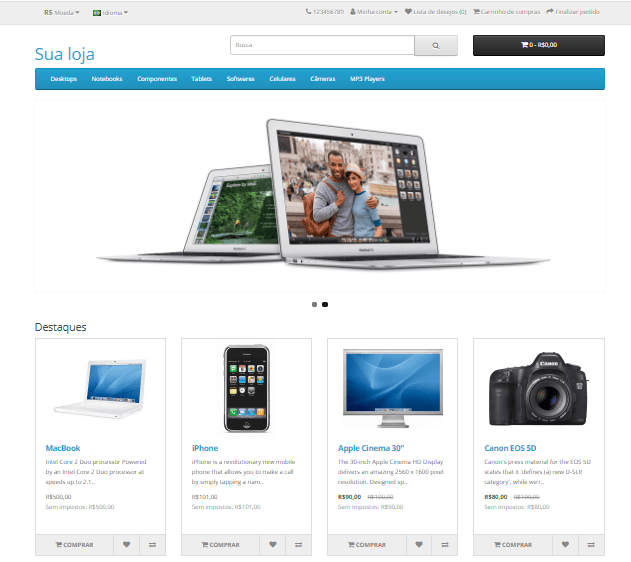 loja virtual opencart