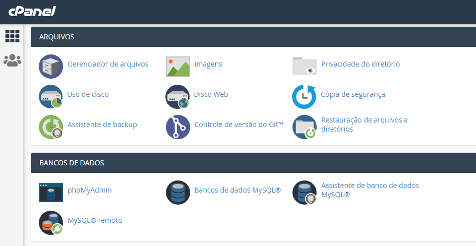 painel de controle cpanel