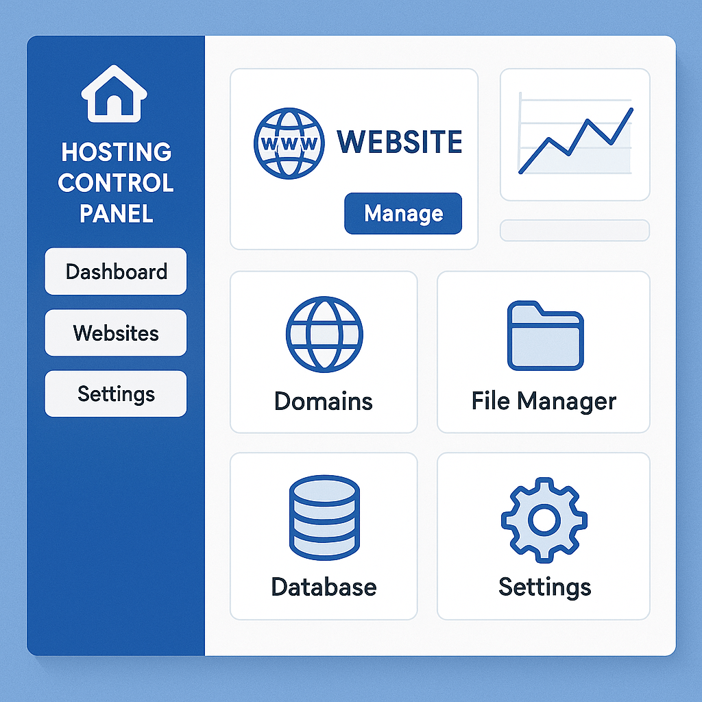 painel de controle host